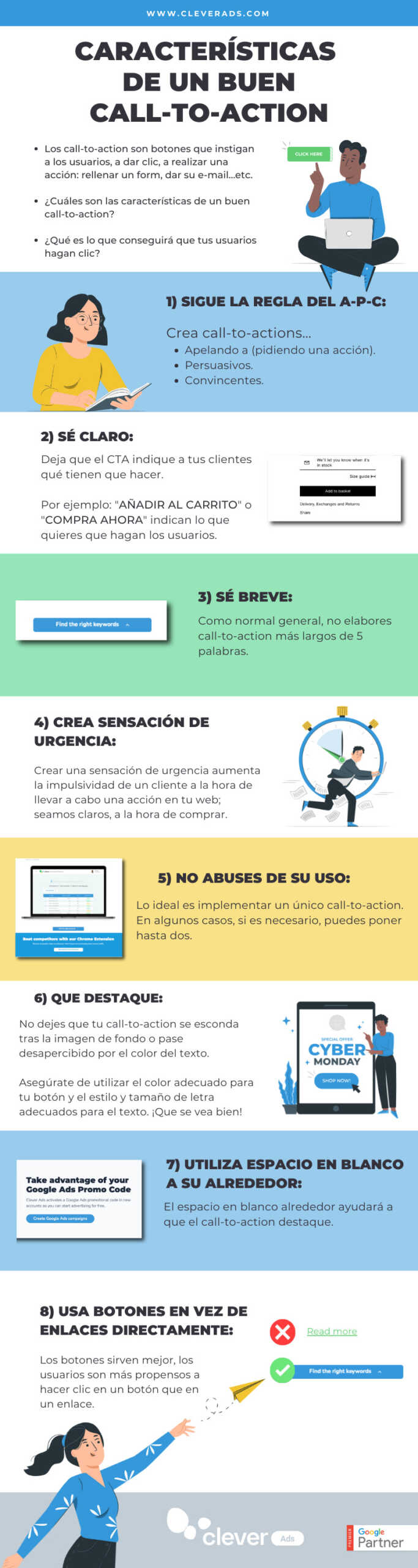 infographic call to action español