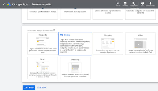 creación smart display campaigns
