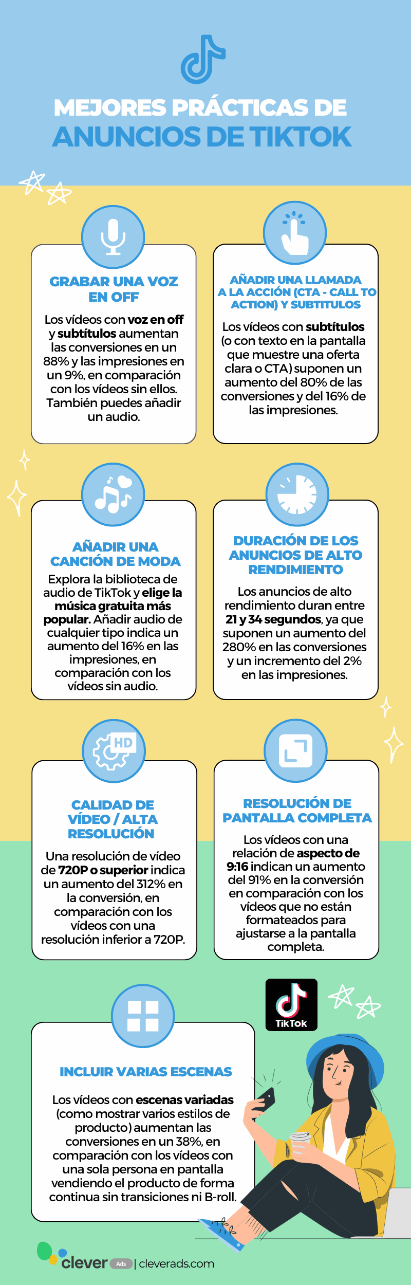 mejores prácticas de anuncios de tik tok