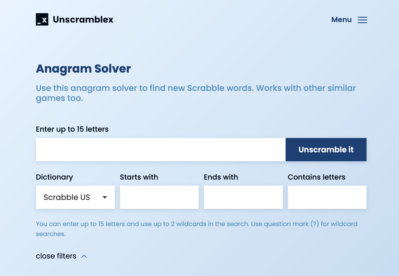 Unscramblex Screenshot